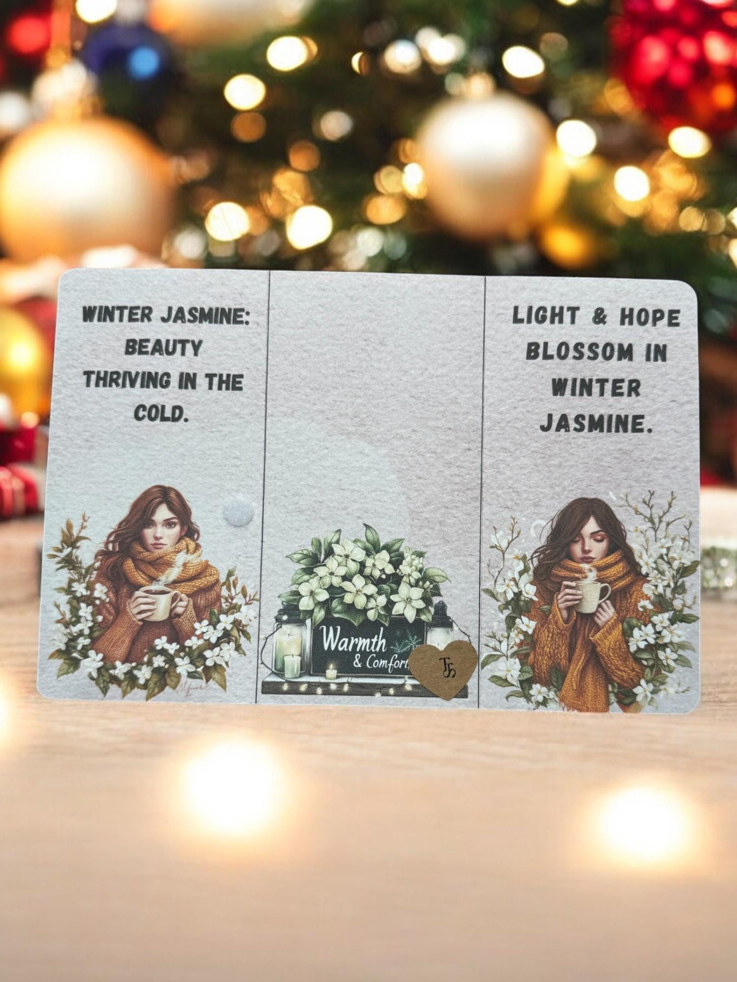 Winter Jasmine Botanical Folio Journal – Handmade Nature-Inspired Junk Journal, Pocket Keepsake for Mindful Memory-Keeping