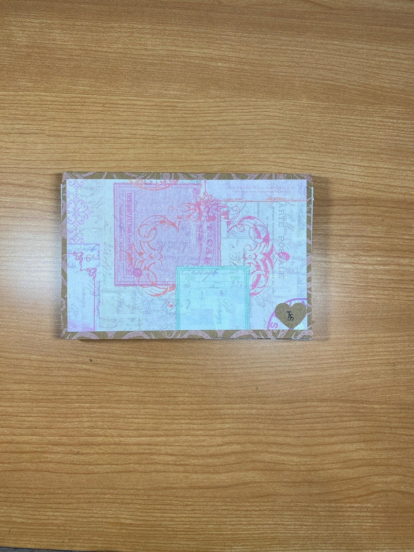 Pink Accordion File Organizer – 9-Pocket Expandable Folder, Ephemera & Receipt Storage, Junk Journal Supply Holder