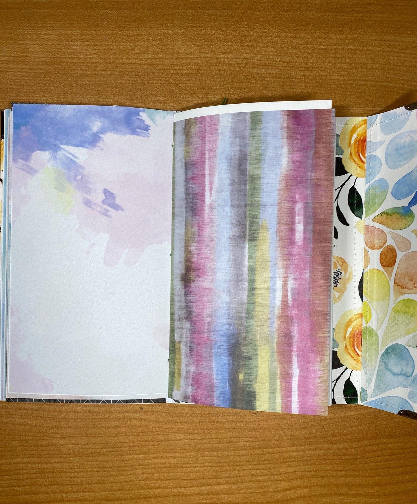 Gnome Prayer Junk Journal Folio – Faith-Based Floral Keepsake with Hebrews 13:5 Notebook Diary