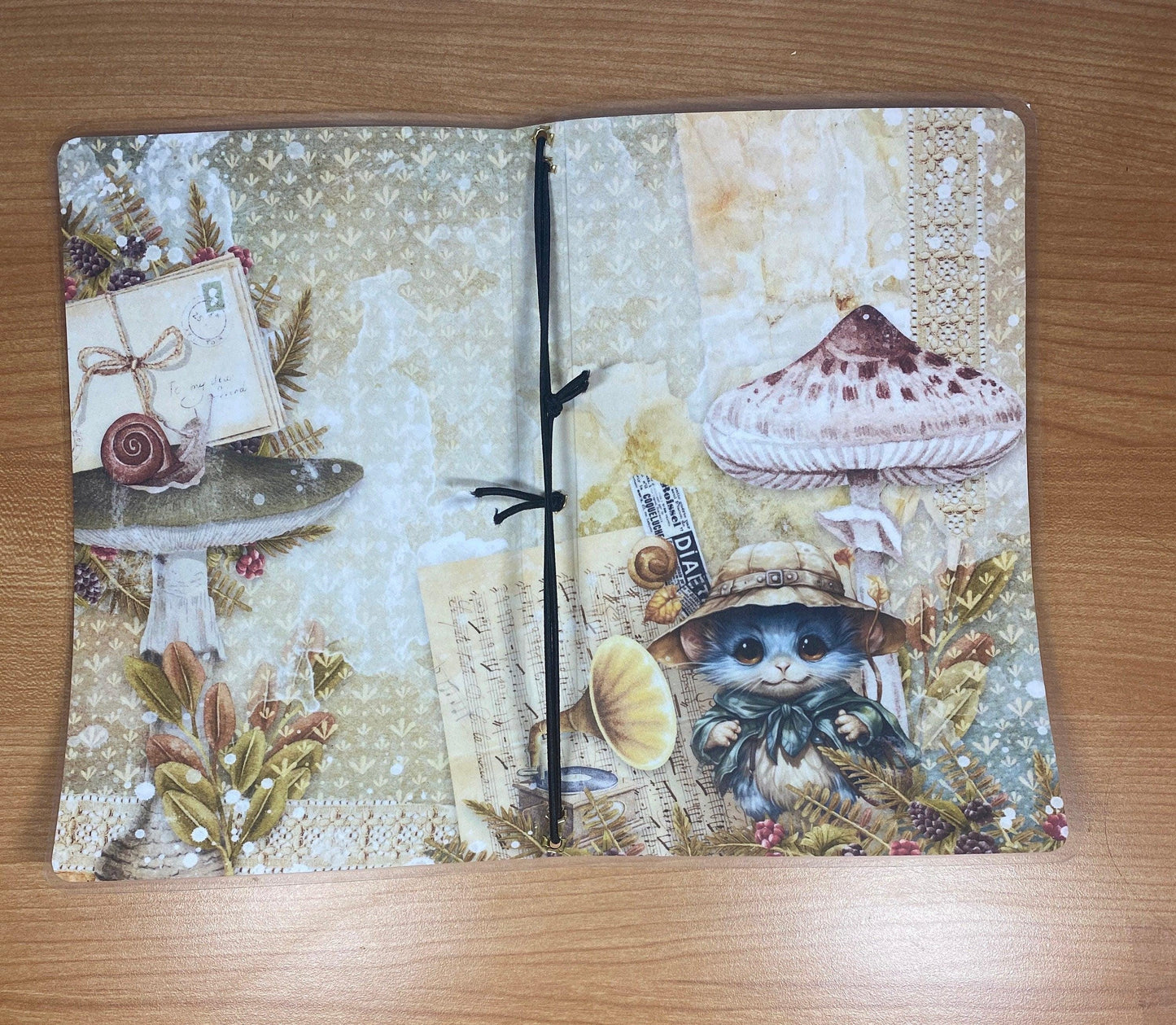 Ephy Mouse Travelers Notebook Cover | Handmade TN Cover | Mouse Theme Journal Cover | Travelers Notebook | Cute Animal TN