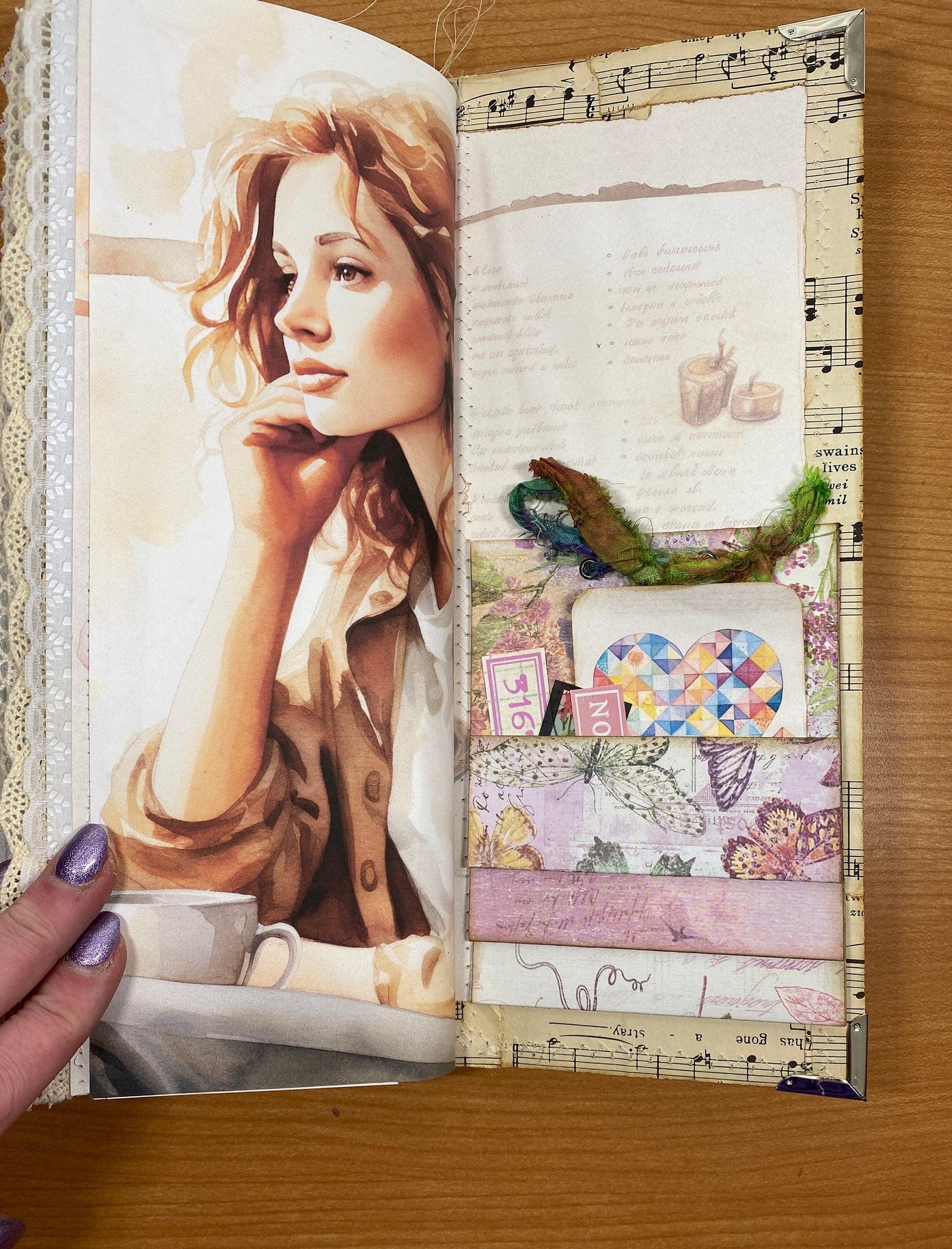 Mother’s Day Junk Journal – Floral Forest Keepsake for Mom | Anniversary Memory Scrapbook Gift