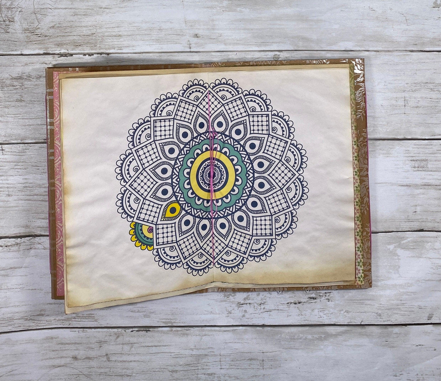 Grungy Boho Junk Journal | Coffee Dyed Vintage Journal | Handmade Art Journal | Distressed Journal | Boho Style Journal