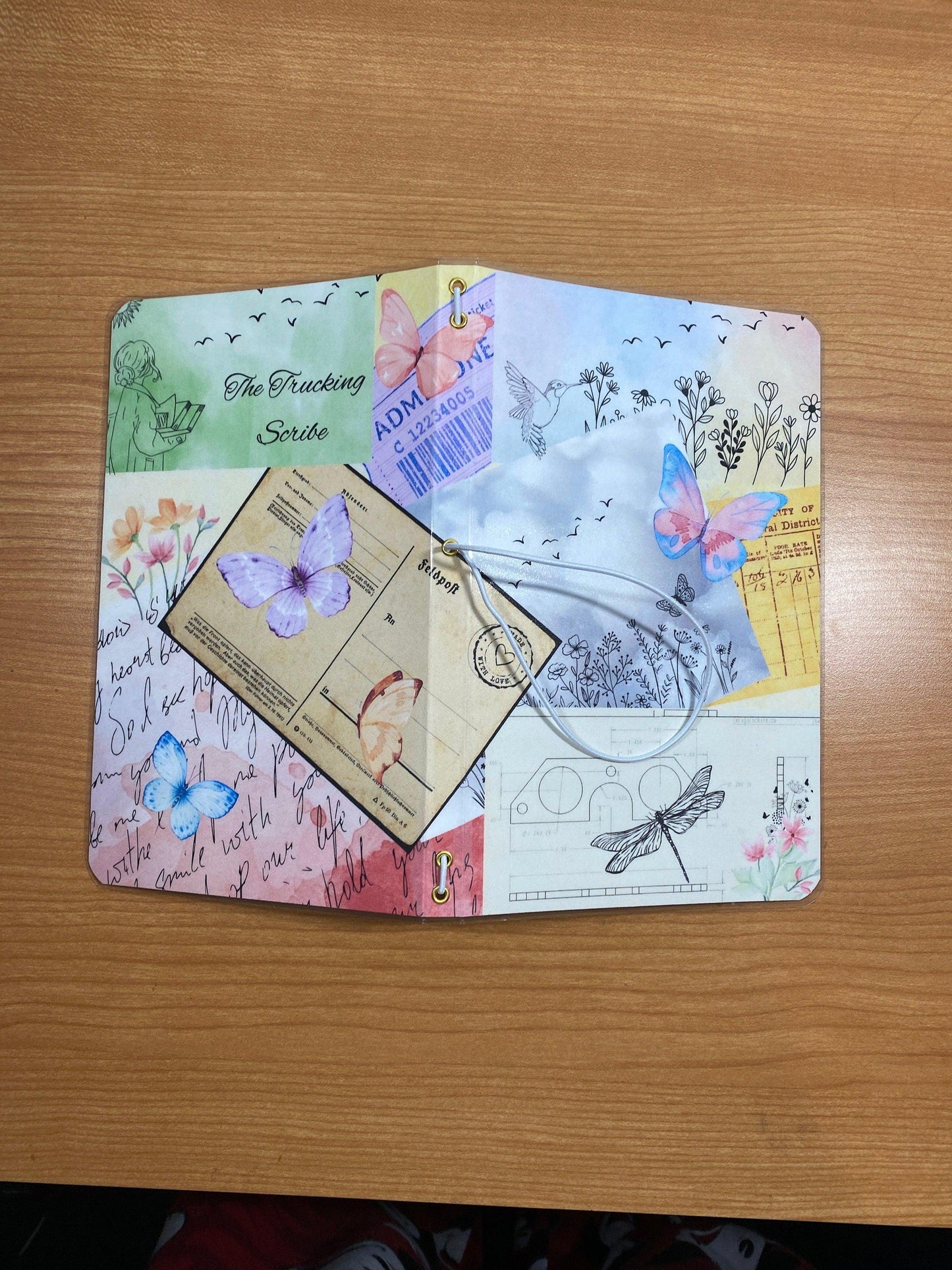 Butterflies & Dragonflies Laminated Traveler's Notebook Cover