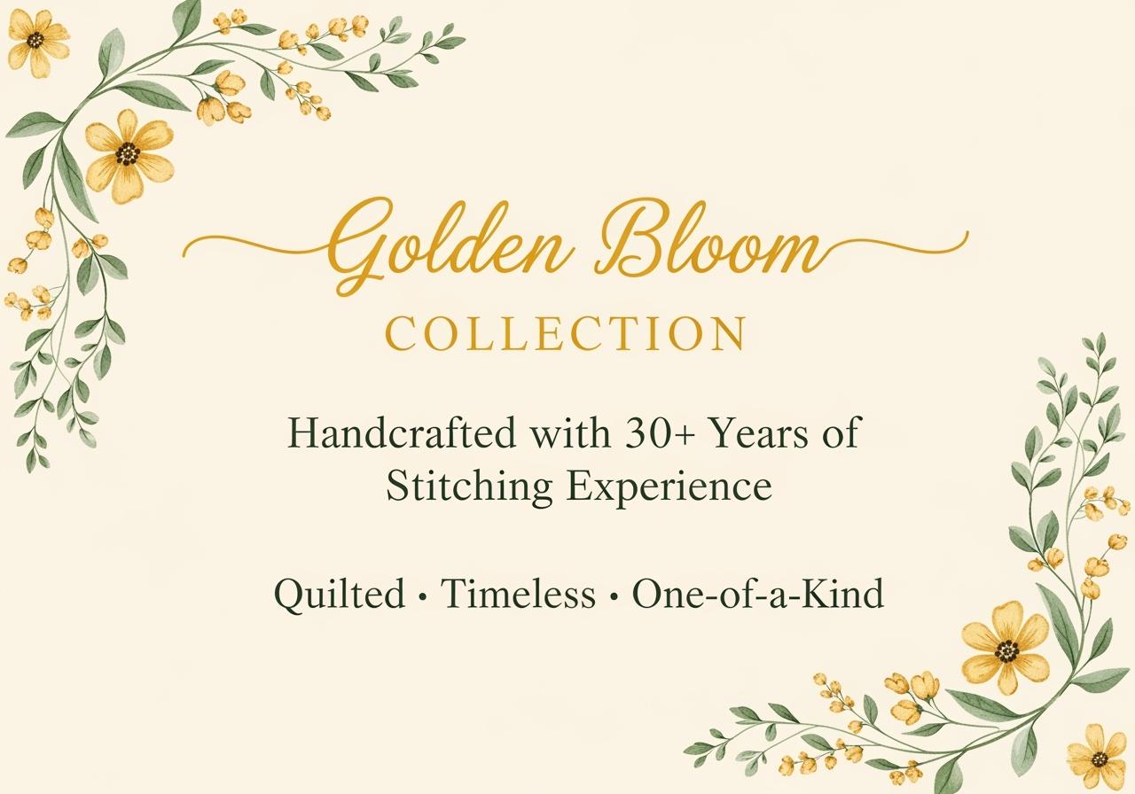 Mustard Floral Quilted Project Pouch | Stitcher’s Carry Bag with Clip | Handmade Organizer for Sewing, Embroidery, or Notions