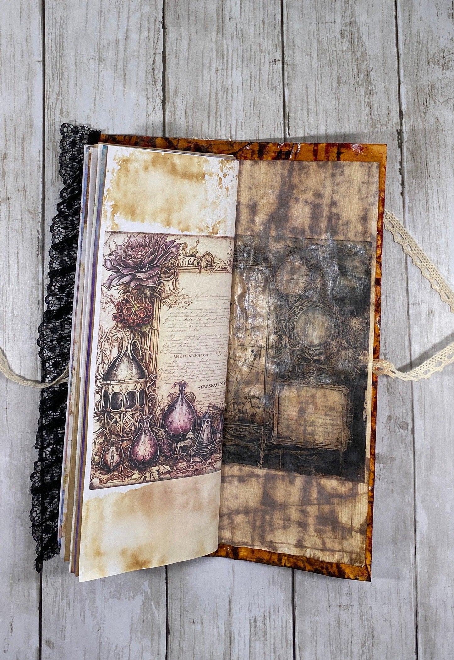 Halloween Junk Journal – Autumn Harvest Witchy Ephemera, Handmade Spooky Scrapbook, Fall Writing Journal, Vintage-Inspired Gift