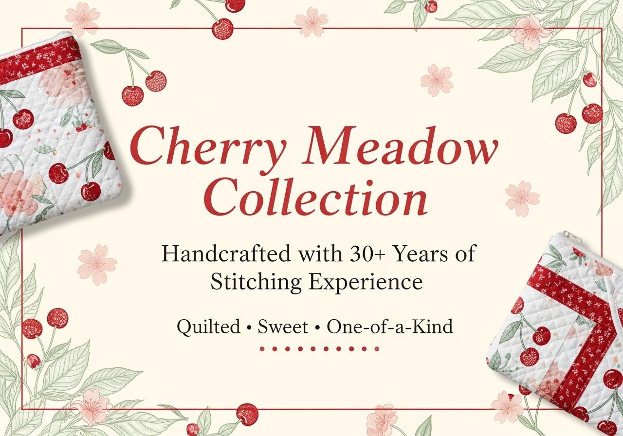 Green Floral Quilted Zipper Pouch | Stitcher’s Carry Project Bag with Yellow Accent | Handmade Organizer for Sewing & Embroidery Tools