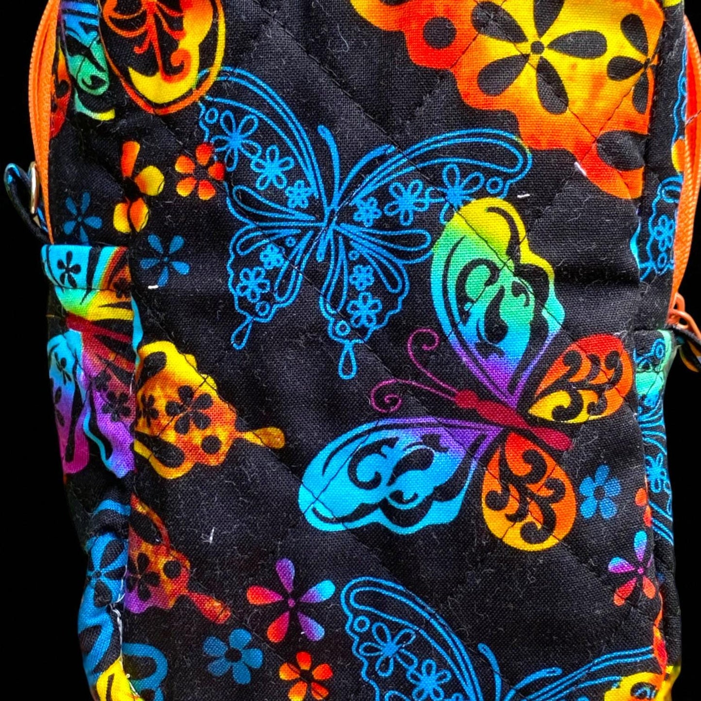 Wanderlight Crossbody Bag – Butterfly Quilted Purse, Handmade Cotton Bag, Everyday Magic Collection, Small Travel Bag by Cargo Stitch Co.