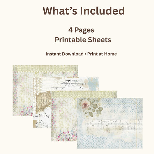 The Seamstress’s Diary Ephemera Envelope Templates | Sewing Junk Journal Kit | Printable Folio Pages | Instant Download | 4 Pages