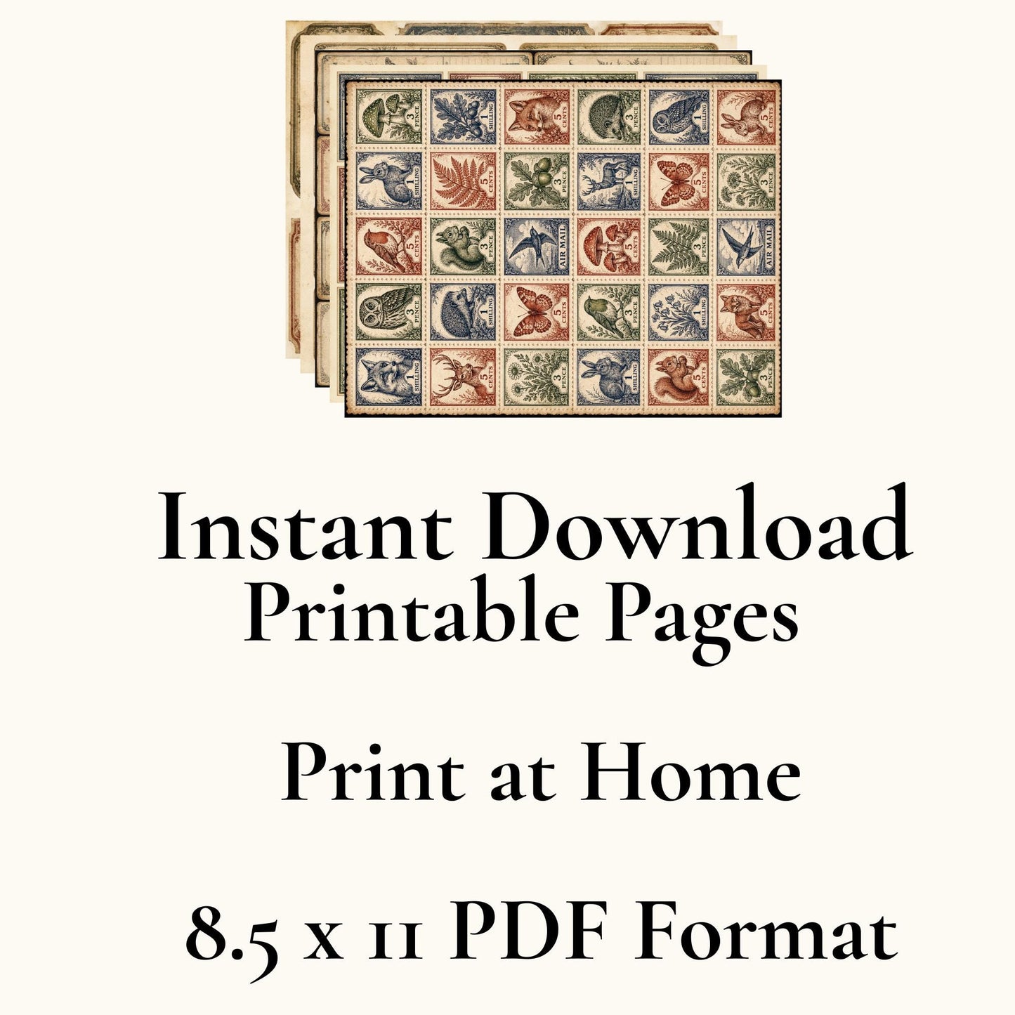 Victorian Archive Labels & Specimen Cards | Printable Natural History Ephemera | Junk Journal Printable Kit