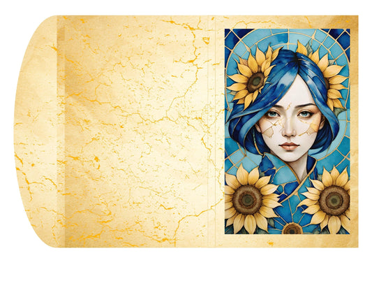 Botanical Field Notes – Kintsugi Sunflower Ladies | 8 Printable Junk Journal Pages | Digital Folio Kit