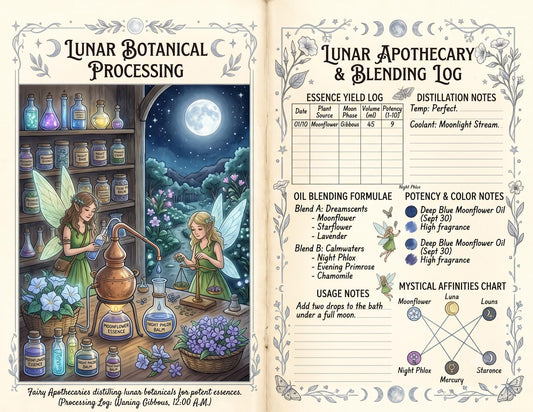Fairy Moon Garden Society Founding Archives | Printable Junk Journal Kit | Botanical Fairy Journal Pages | Fantasy Ephemera PDF
