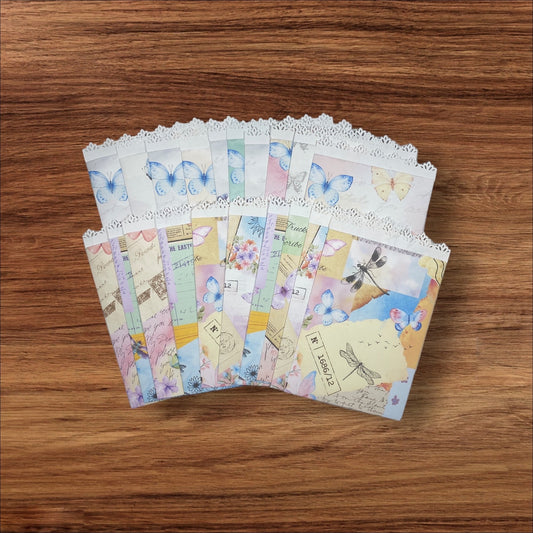 Handcrafted Flat Paper Bags | Junk Journal Supply | DIY Gift Wrapping Bags | Scrapbook Ephemera | Party Favor Bags