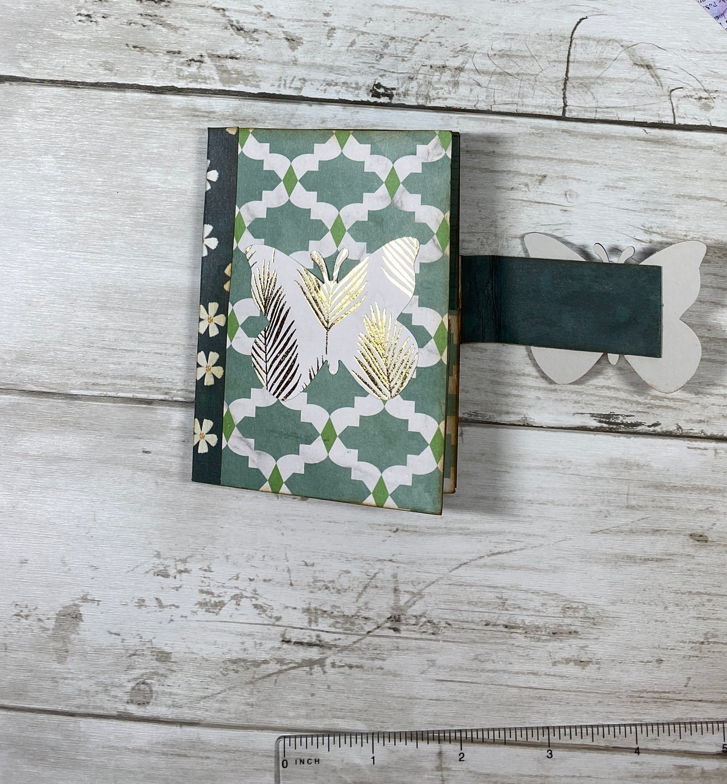 ATC Mini Album | Artist Trading Card Holder | Handmade Ephemera Organizer | Small Magnetic Closure Album | Mini Scrapbook Gift