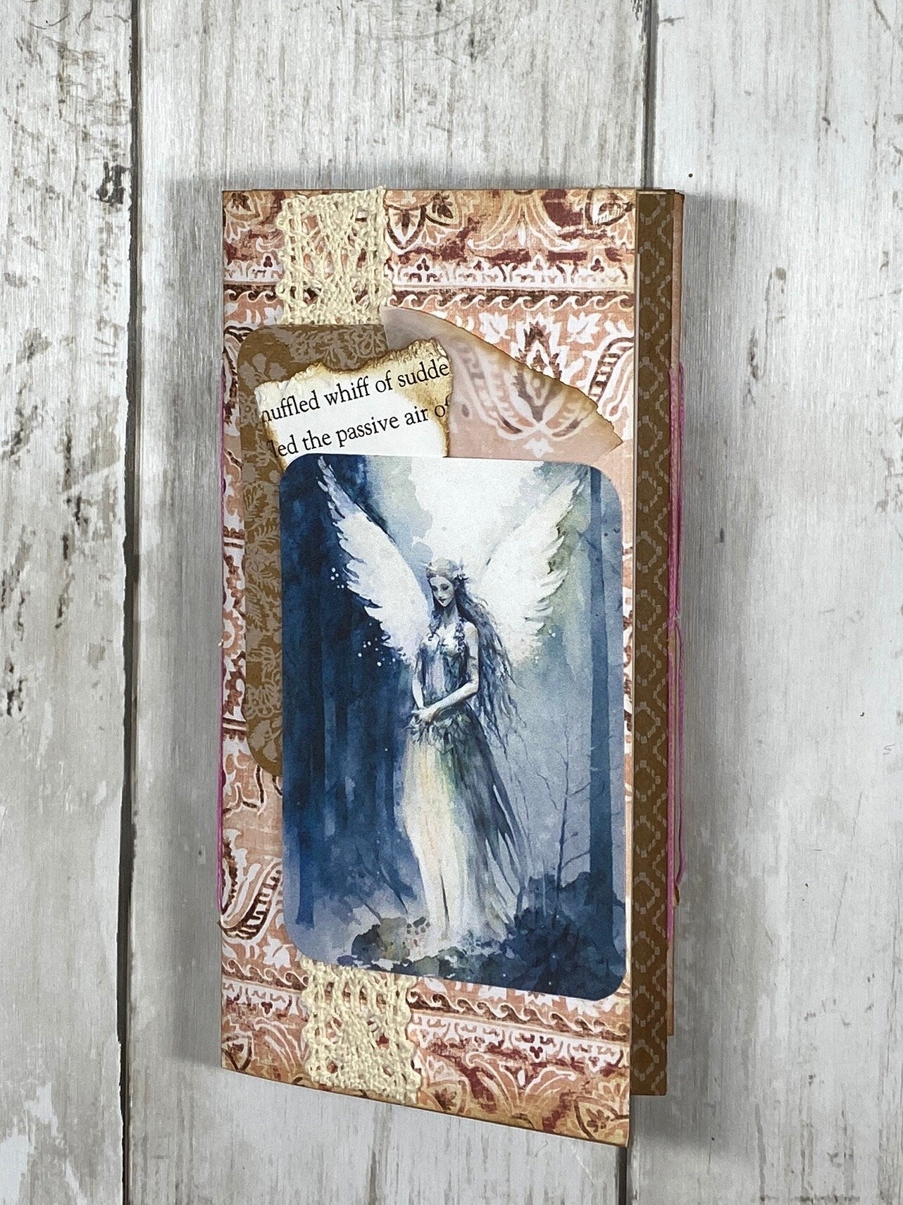 Prayer Journal, Gift for Angel Fan, Journal, Notebook, Handmade Sketchbook, Fieldnotes Workbook, Birthday Present, Art Notepad, Under 50