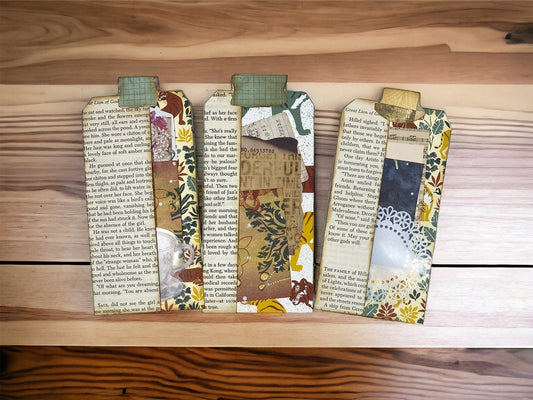 Lion and Tiger Junk Journal Tags | Handmade Animal Ephemera with Pockets | Wild Safari Tags with Inserts | Big Cat Scrapbook Supply