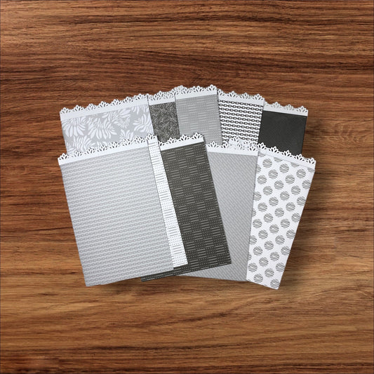 10 Flat Paper Bags, 5.25" x 7.75" Handmade Gift Bag, Junk Journal Supplies, Flat Decorative Edge Sack, Crafting Supplies, Free USA Shipping