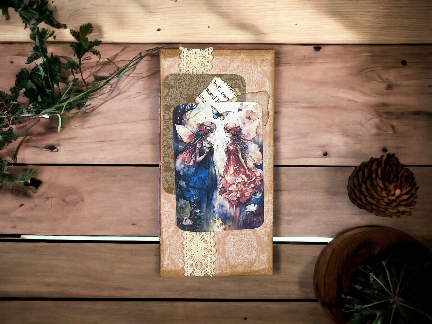 Prayer Journal, Gift for Angel Fan, Journal, Notebook, Handmade Sketchbook, Fieldnotes Workbook, Birthday Present, Art Notepad, Under 50