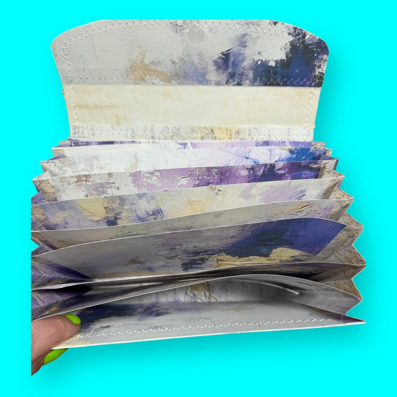 Accordion File Folder Organizer | Expandable Wallet Envelope | Ephemera & Receipt Holder | Budget Cash Envelope Filing System