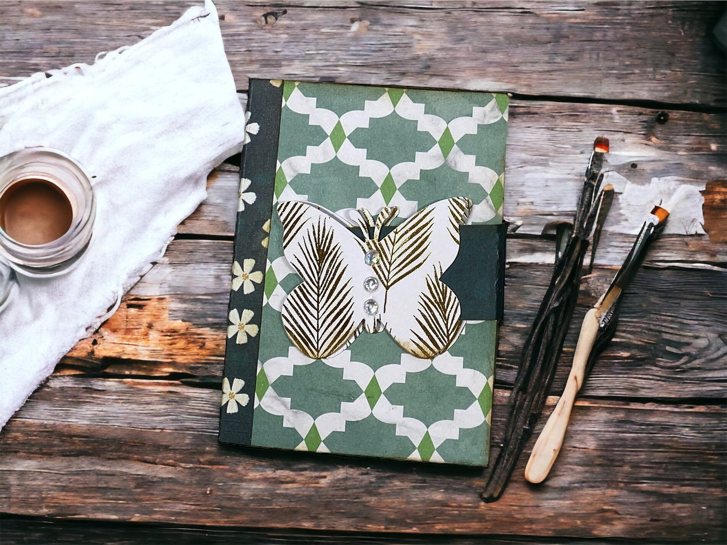 ATC Mini Album | Artist Trading Card Holder | Handmade Ephemera Organizer | Small Magnetic Closure Album | Mini Scrapbook Gift