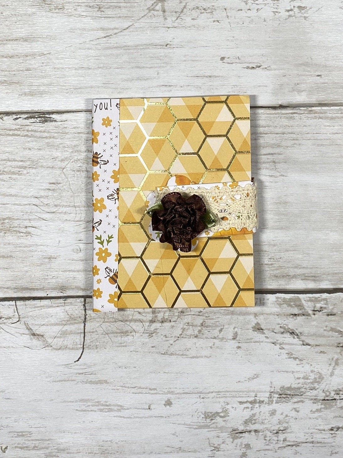 ATC Mini Album | Artist Trading Card Holder | Handmade Ephemera Organizer with Magnetic Closure | Small Album for 11 ATC Cards