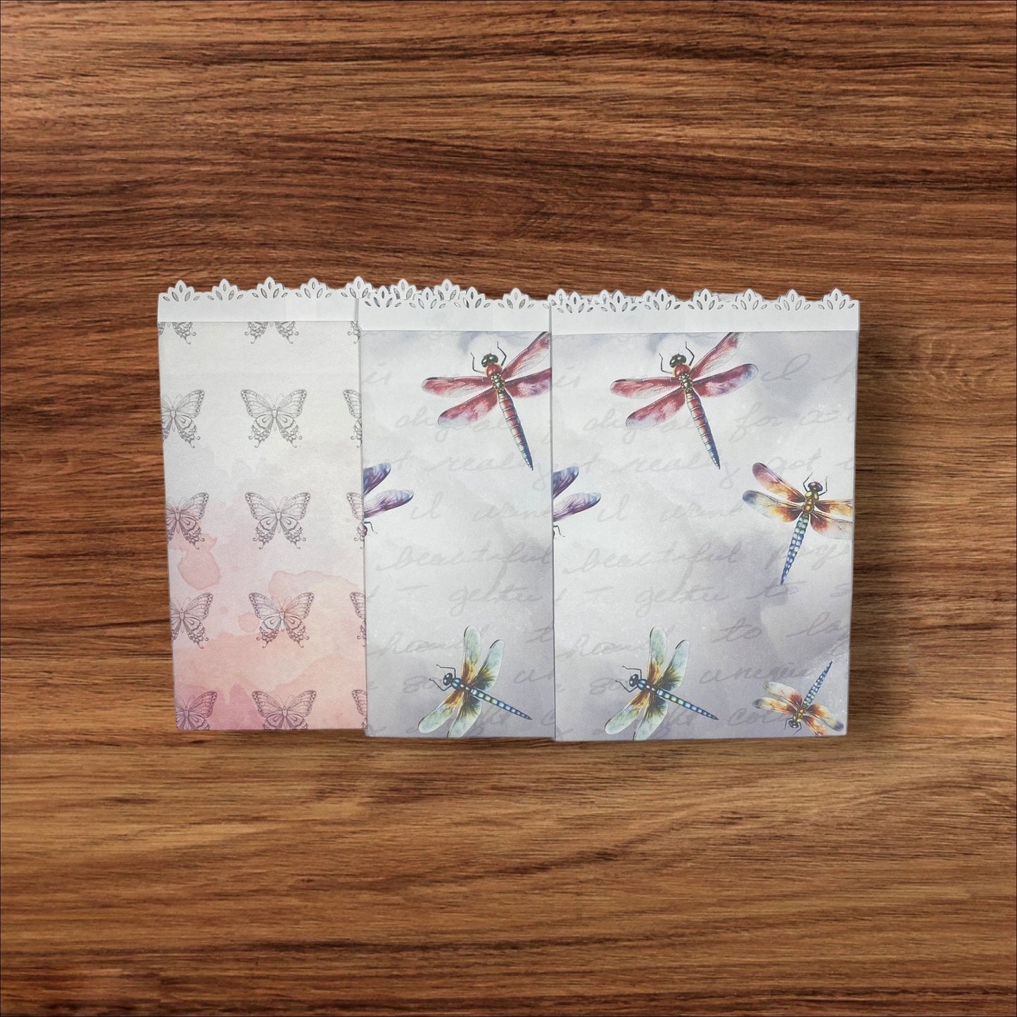 Handcrafted Flat Paper Bags | Junk Journal Supply | DIY Gift Wrapping Bags | Scrapbook Ephemera | Party Favor Bags