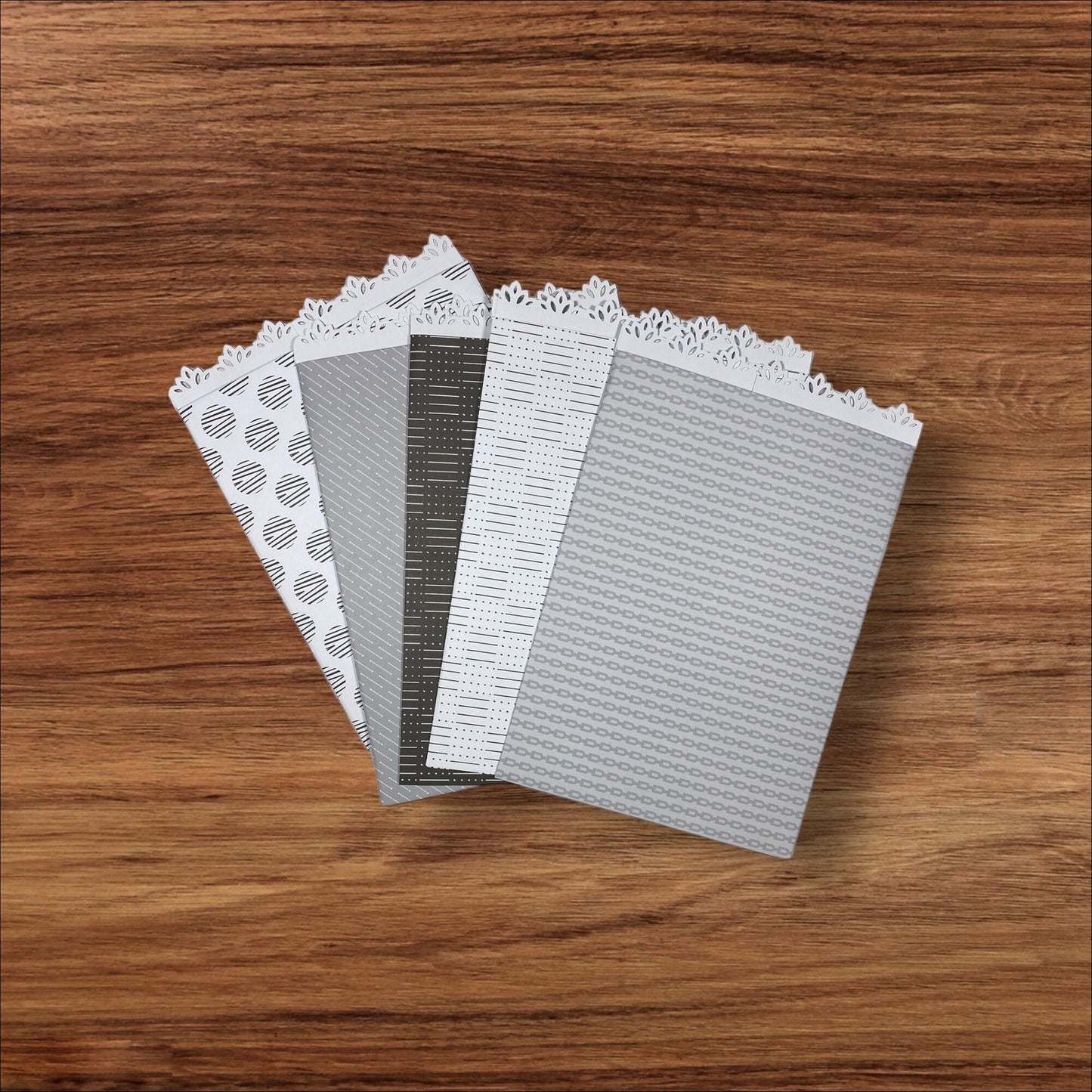 10 Flat Paper Bags, 5.25" x 7.75" Handmade Gift Bag, Junk Journal Supplies, Flat Decorative Edge Sack, Crafting Supplies, Free USA Shipping