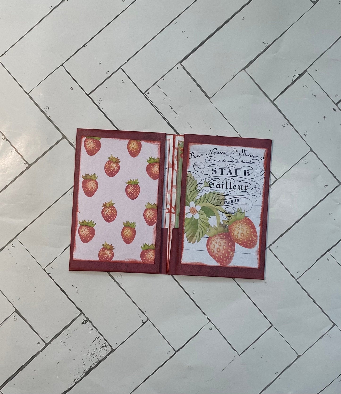 Artist Cards Notebook ATC Book Art Cards Editions and Originals ACEO Gift Card Holder Tiny Arts Folio Holds 4 Cards Paper Wallet