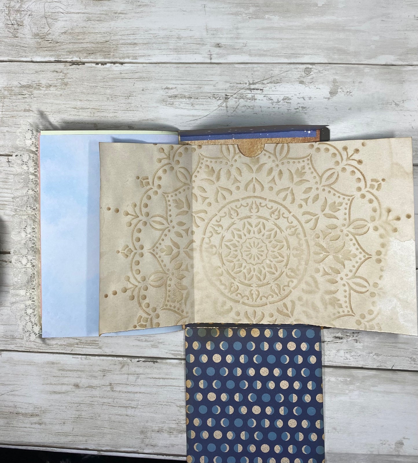 The Lord Will Guide You Always – Celestial Prayer Journal | Handmade Faith-Based Notebook | Healing Threads Encouragement Gift