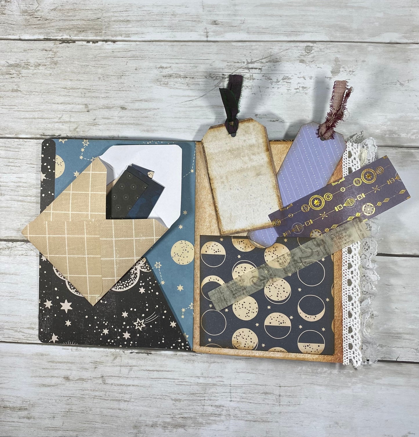 The Lord Will Guide You Always – Celestial Prayer Journal | Handmade Faith-Based Notebook | Healing Threads Encouragement Gift