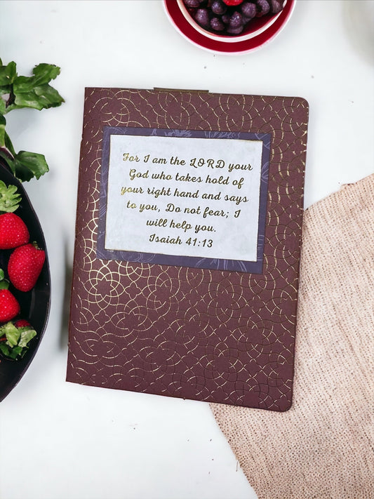 Isaiah 41:13 Scripture Notebook – Healing Threads Handmade Prayer Journal | Do Not Fear | Christian Gift for Women of Faith