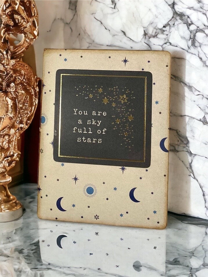 Sky Full of Stars – Encouragement Journal | Handmade Celestial Notebook | Healing Threads Uplifting Gift