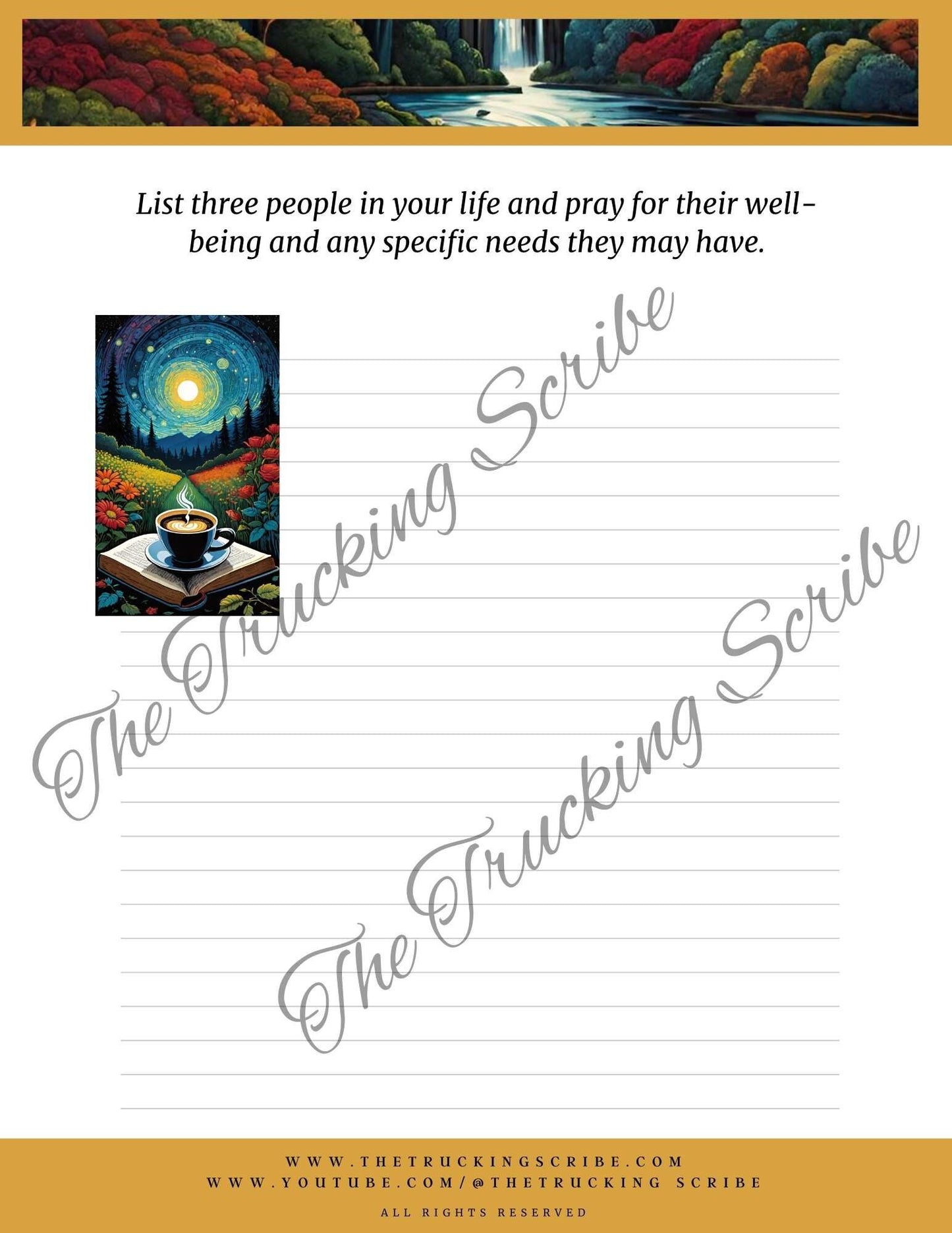 Prayer Journal: Bible Verse Prompts, Reflect & Express (Digital Download)