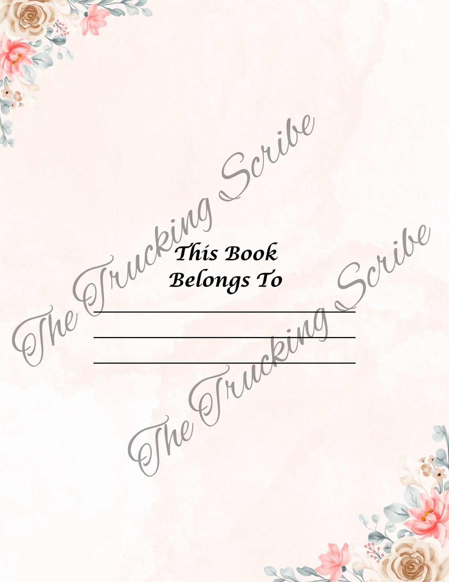 Pink Floral Prayer Journal: Undated Scripture Log (Digital Download)