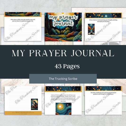 Prayer Journal: Bible Verse Prompts, Reflect & Express (Digital Download)