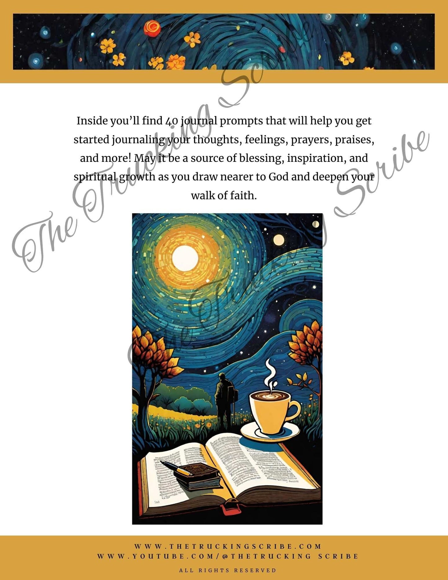 Prayer Journal: Bible Verse Prompts, Reflect & Express (Digital Download)