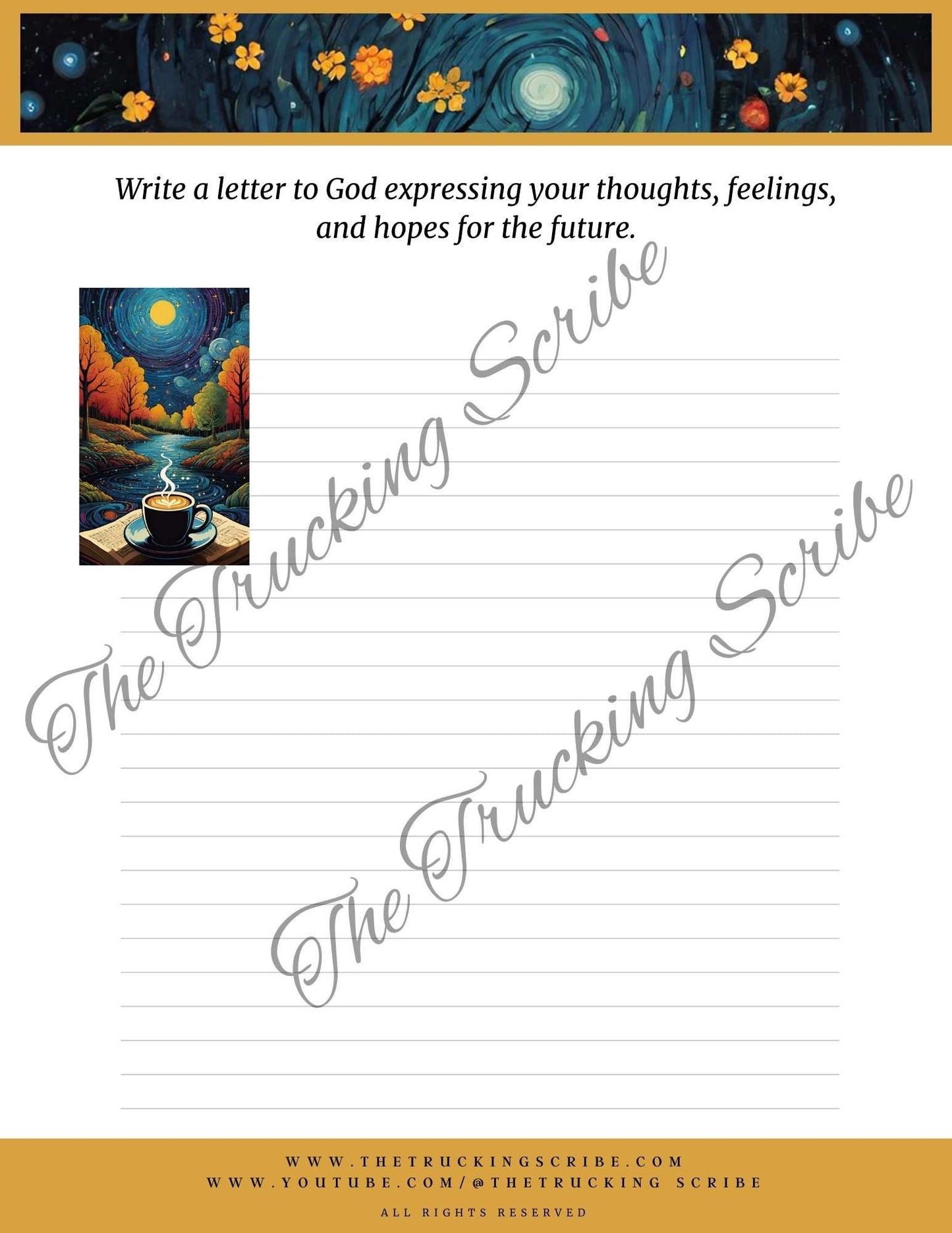 Prayer Journal: Bible Verse Prompts, Reflect & Express (Digital Download)