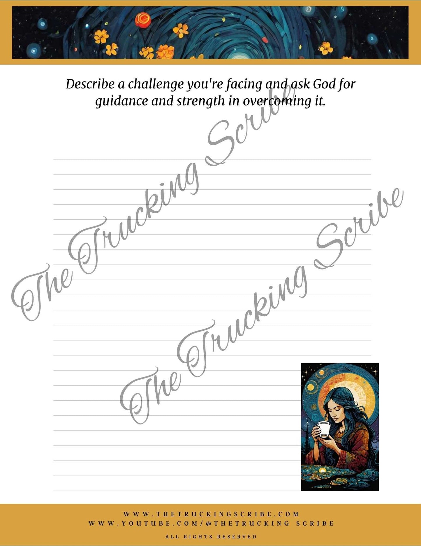 Prayer Journal: Bible Verse Prompts, Reflect & Express (Digital Download)