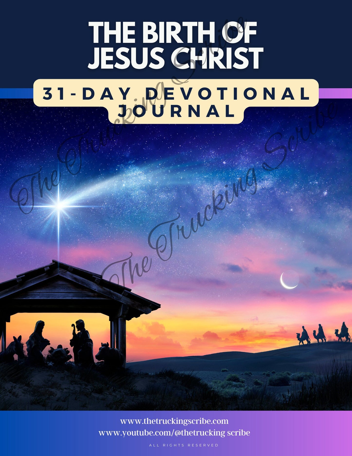 Birth of Jesus Devotional Journal: 31-Day Bible Prompts (Digital Download)