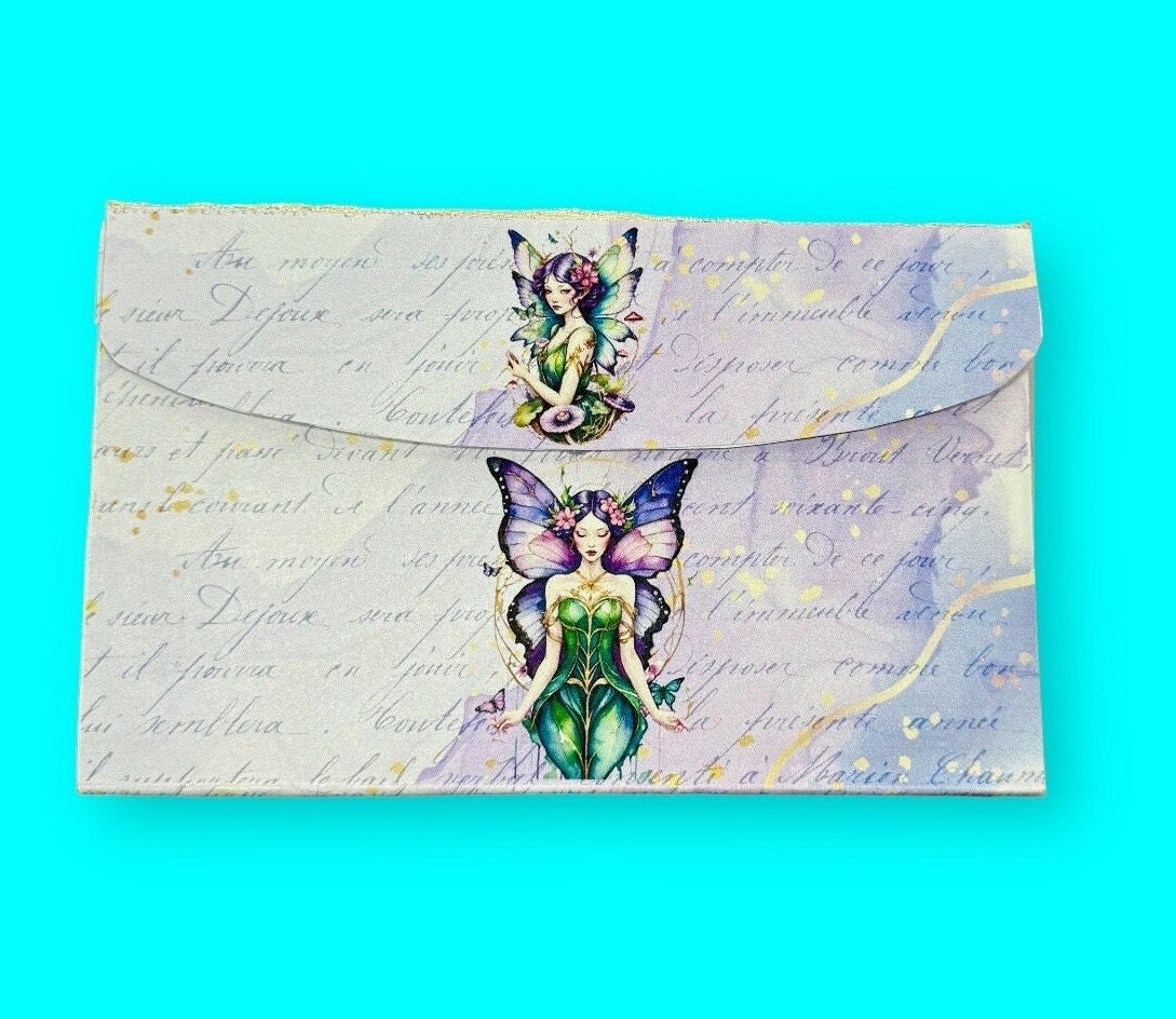 Kintsugi Fairies Accordian Ephemera Organizer, Expandable Envelope, Desk Filing System, Recipe Book, Expanding Storage Folder, Coupon File