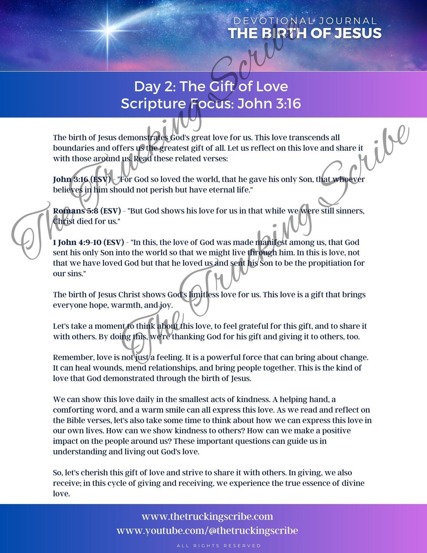 Birth of Jesus Devotional Journal: 31-Day Bible Prompts (Digital Download)