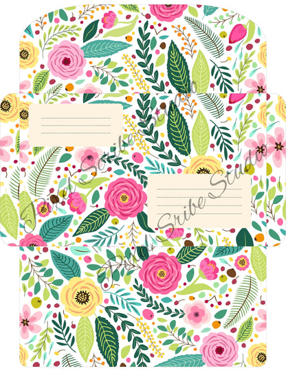 Floral Printable Envelopes | 5 Vintage-Style Stationery Designs for Happy Mail, Journaling & Handmade Letters PDF