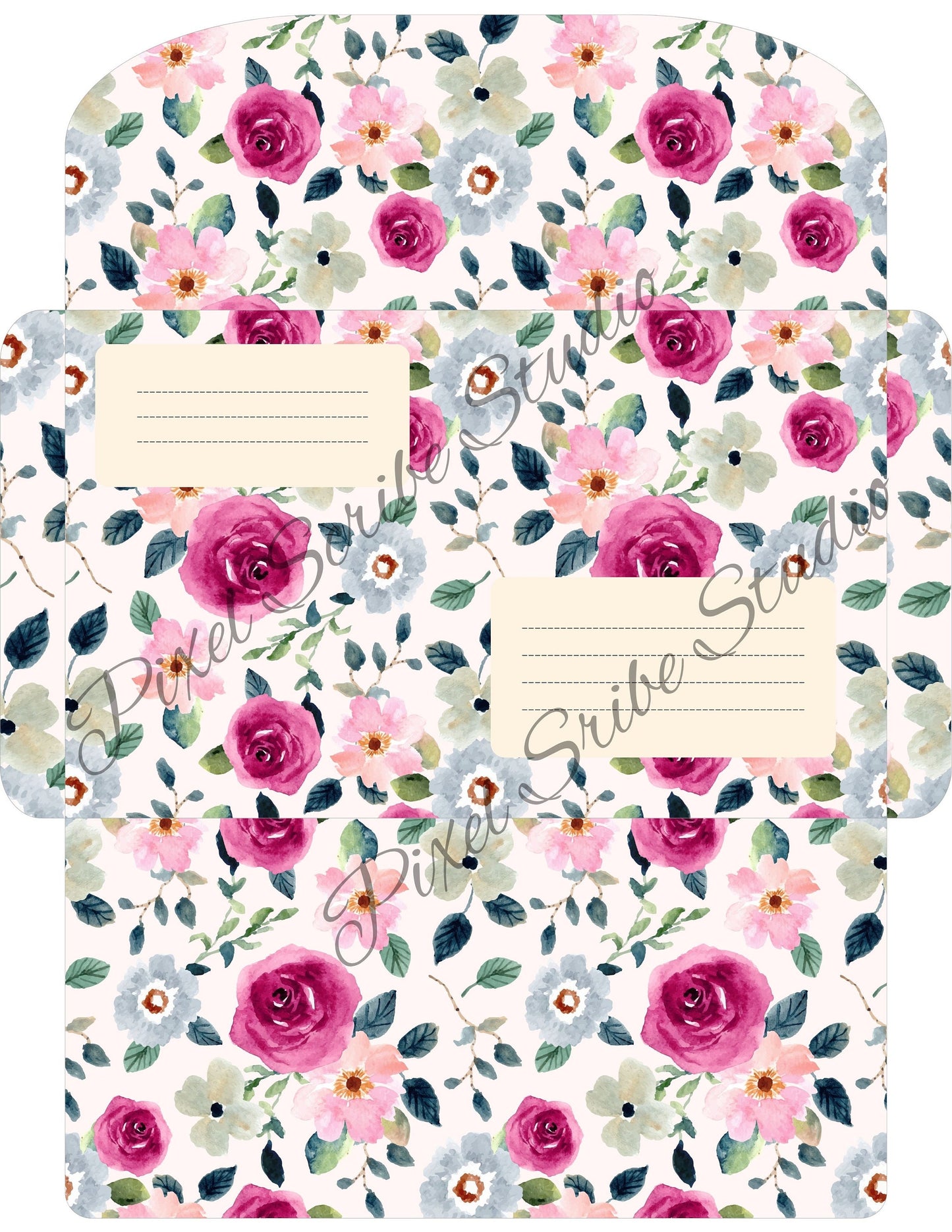 Floral Printable Envelopes | 5 Vintage-Style Stationery Designs for Happy Mail, Journaling & Handmade Letters PDF