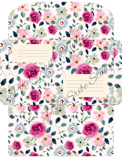 Floral Printable Envelopes | 5 Vintage-Style Stationery Designs for Happy Mail, Journaling & Handmade Letters PDF