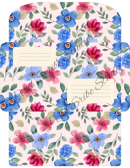 Floral Printable Envelopes | 5 Vintage-Style Stationery Designs for Happy Mail, Journaling & Handmade Letters PDF