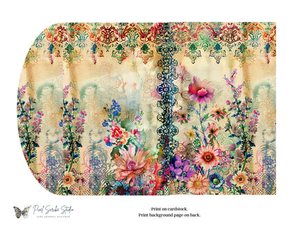 Floral Boho Waterfall Folio | Boho Memories: Capture Your Journey in a Whimsical Junk Journal | Digital Download | Print At Home