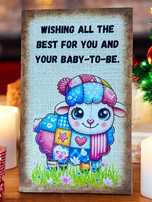 Wishing You The Best For You & Your Baby-To-Be Folio | Patchwork Stuffed Animals Gift Card | Newborn Wishes Collection Book | Print At Home
