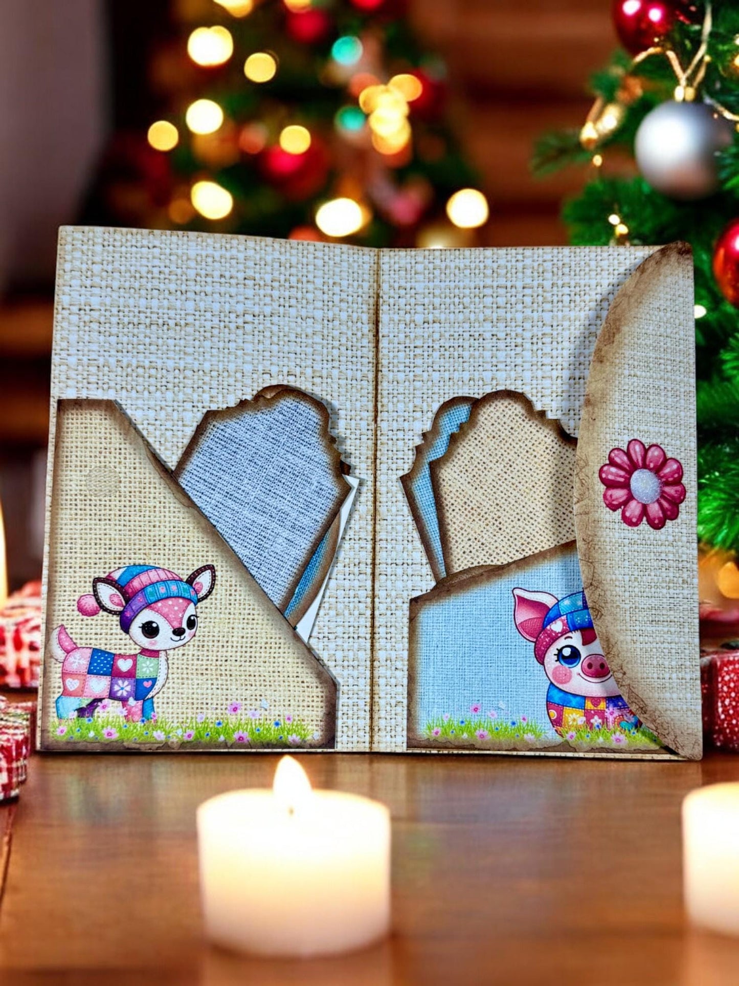 Wishing You The Best For You & Your Baby-To-Be Folio | Patchwork Stuffed Animals Gift Card | Newborn Wishes Collection Book | Print At Home