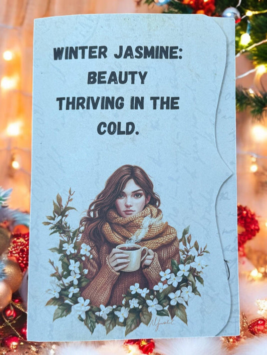 Winter Jasmine Christmas Folio: A Festive Junk Journal with Tags and Journaling Card | Christmas Gift | Gift Card Holder | Winter Wonderland