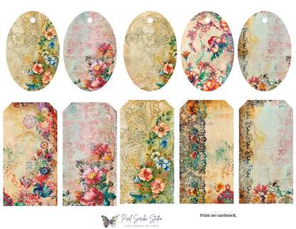 Floral Boho Waterfall Folio | Boho Memories: Capture Your Journey in a Whimsical Junk Journal | Digital Download | Print At Home