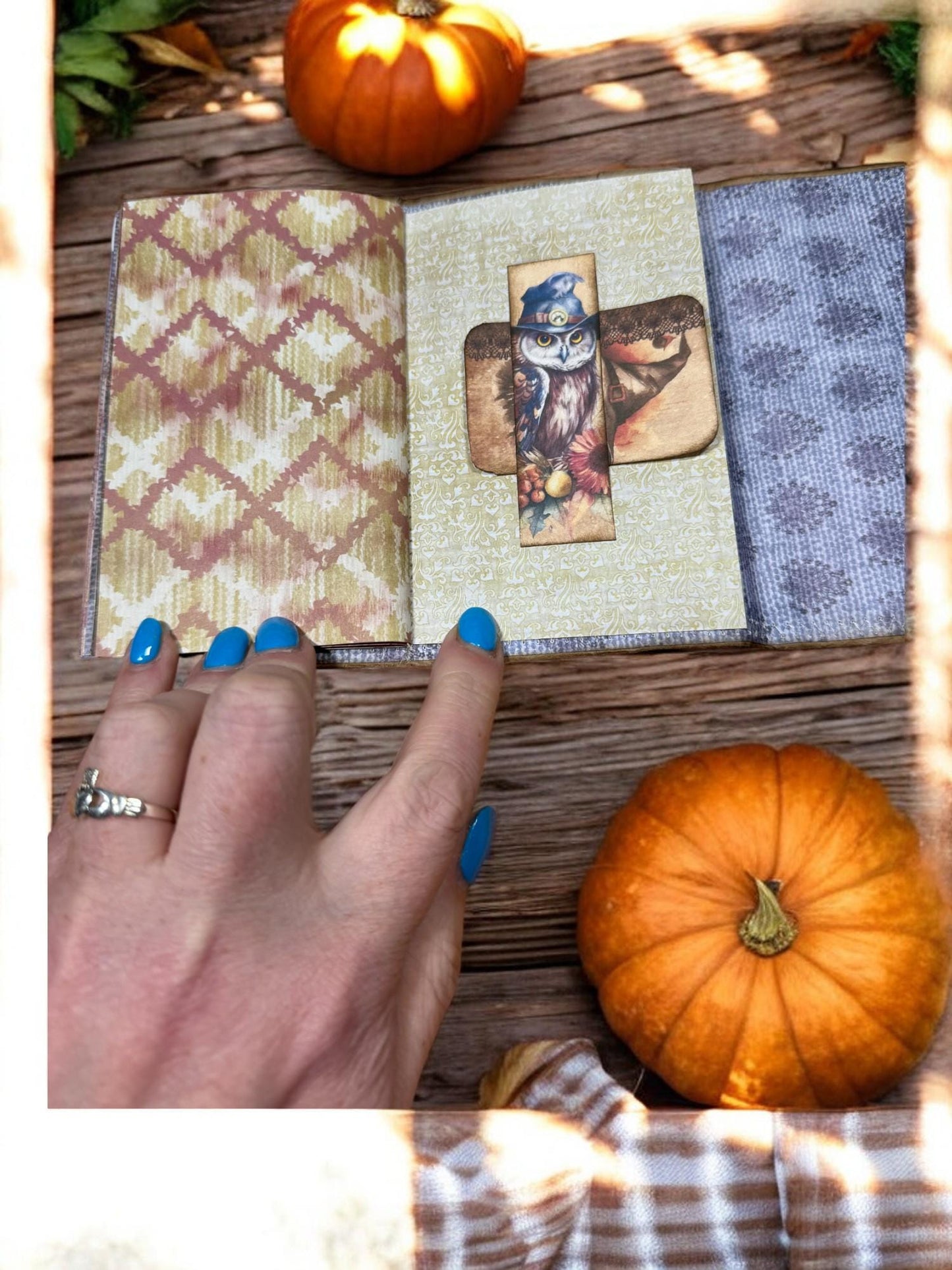 Halloween Witches Junk Journal • Black Witch Notebook • Coffee-Dyed Pages • Grungy Spellbook • Handmade Mystical Art Diary